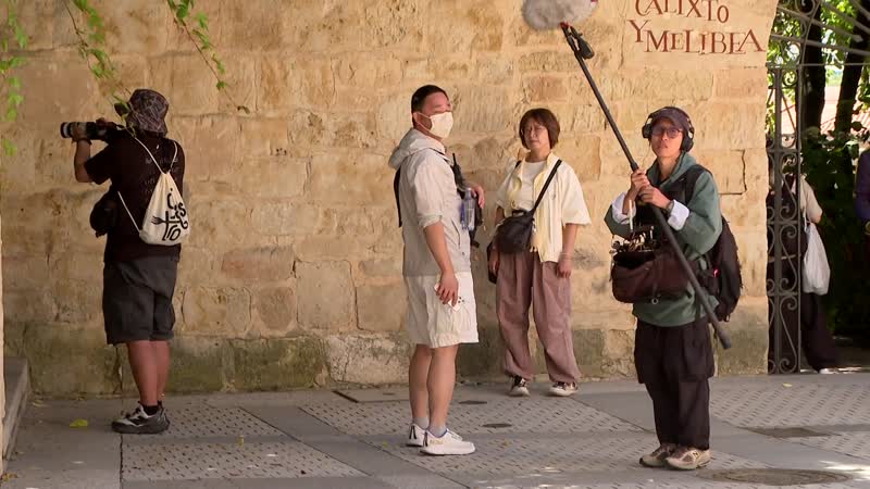 Rodaje de un reality asiático en las calles de Salamanca