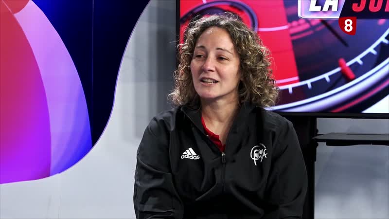 ‘Peke’, analista de la selección de Castilla y León de fútbol sala en el Campeonato de España