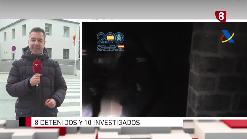 Desarticulada una organización criminal con 8 detenidos