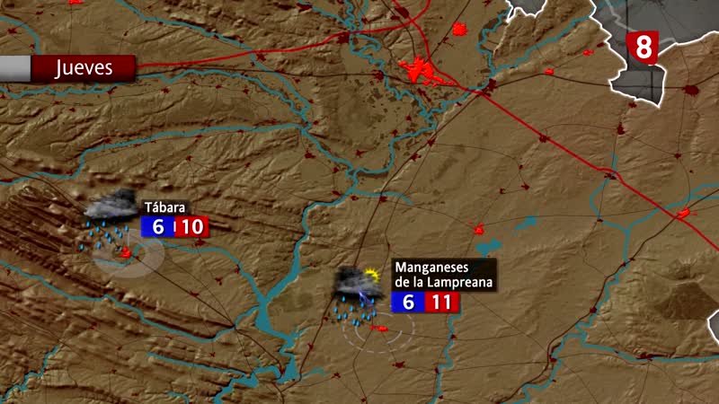 El tiempo para el jueevs 5 de febrero 