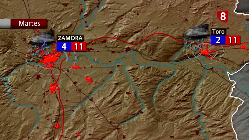 El tiempo para el martes