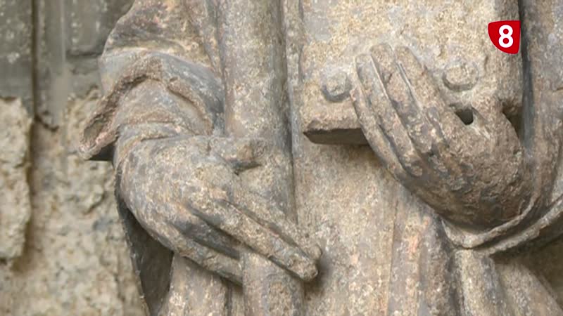El anciano Simeón, primera escultura con réplica para el pórtico de la Catedral de León