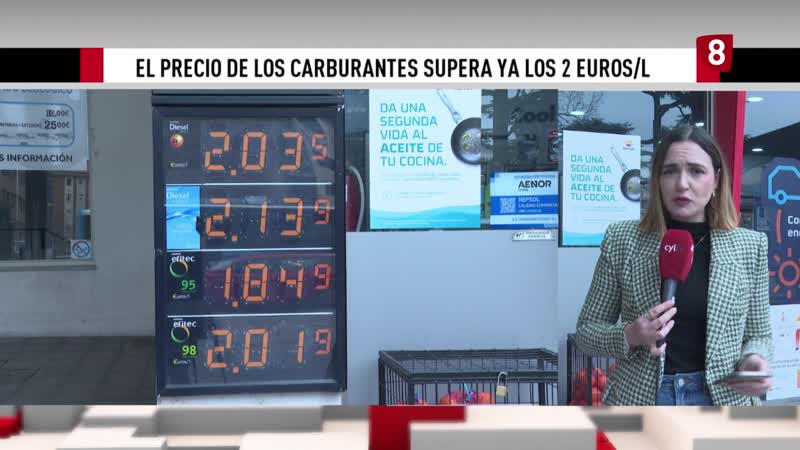 El precio del litro de carburante supera ya los 2 euros 