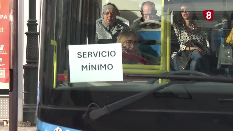 Primera jornada de huelga en los autobuses urbanos