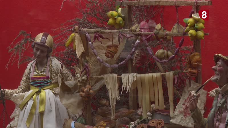 Figuras napolitanas en el belén del Torreón