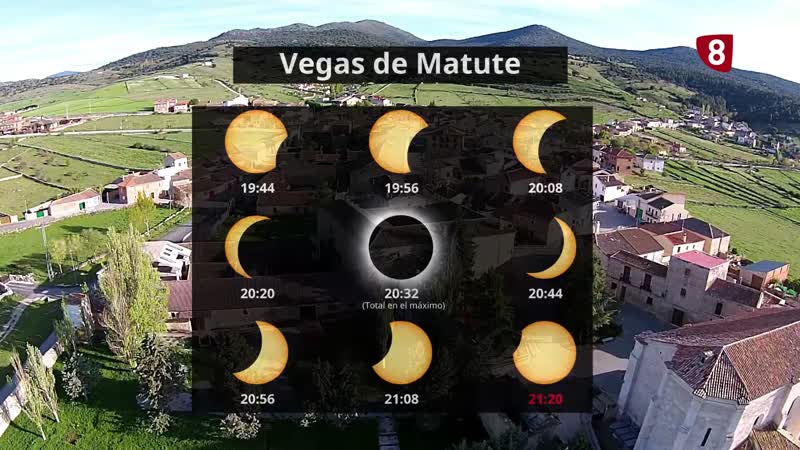 La duración del eclipse variará en función de la ubicación de los pueblos