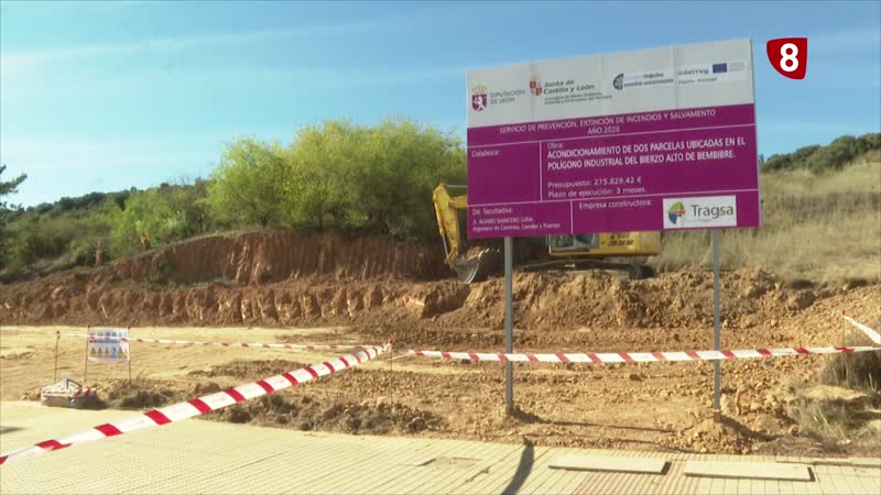 Primera señal del futuro parque de bomberos de Bembibre