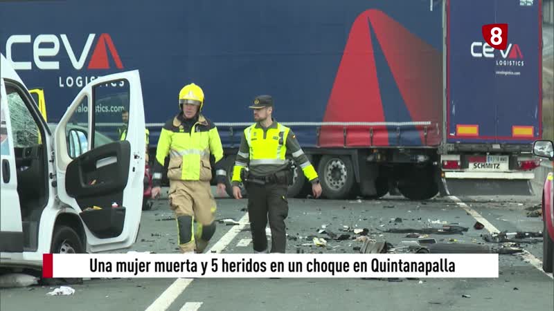 Una fallecida y cinco heridos en un accidente en la N-1