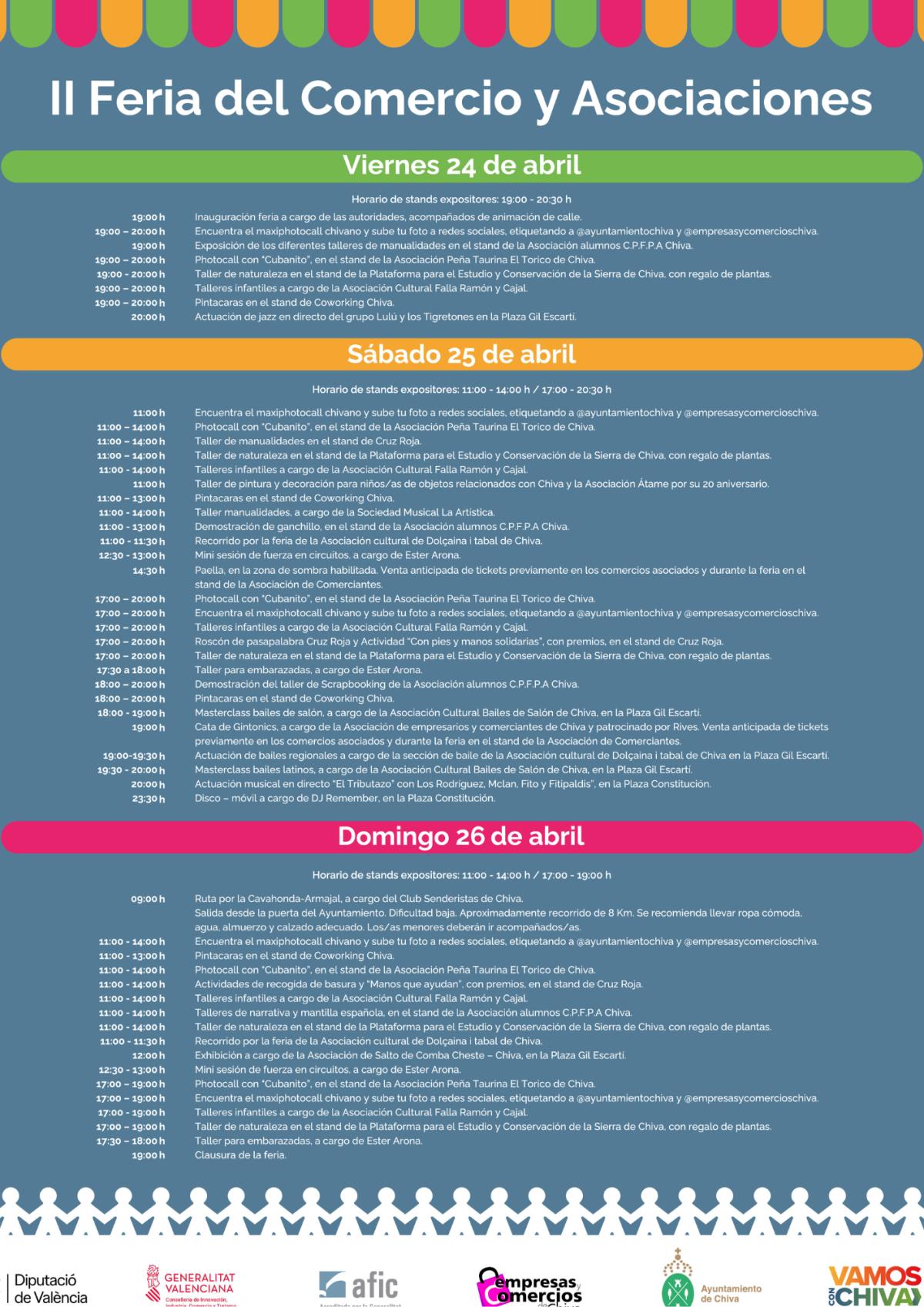 II Feria del Comercio y Asociaciones de Chiva este fin de semana
