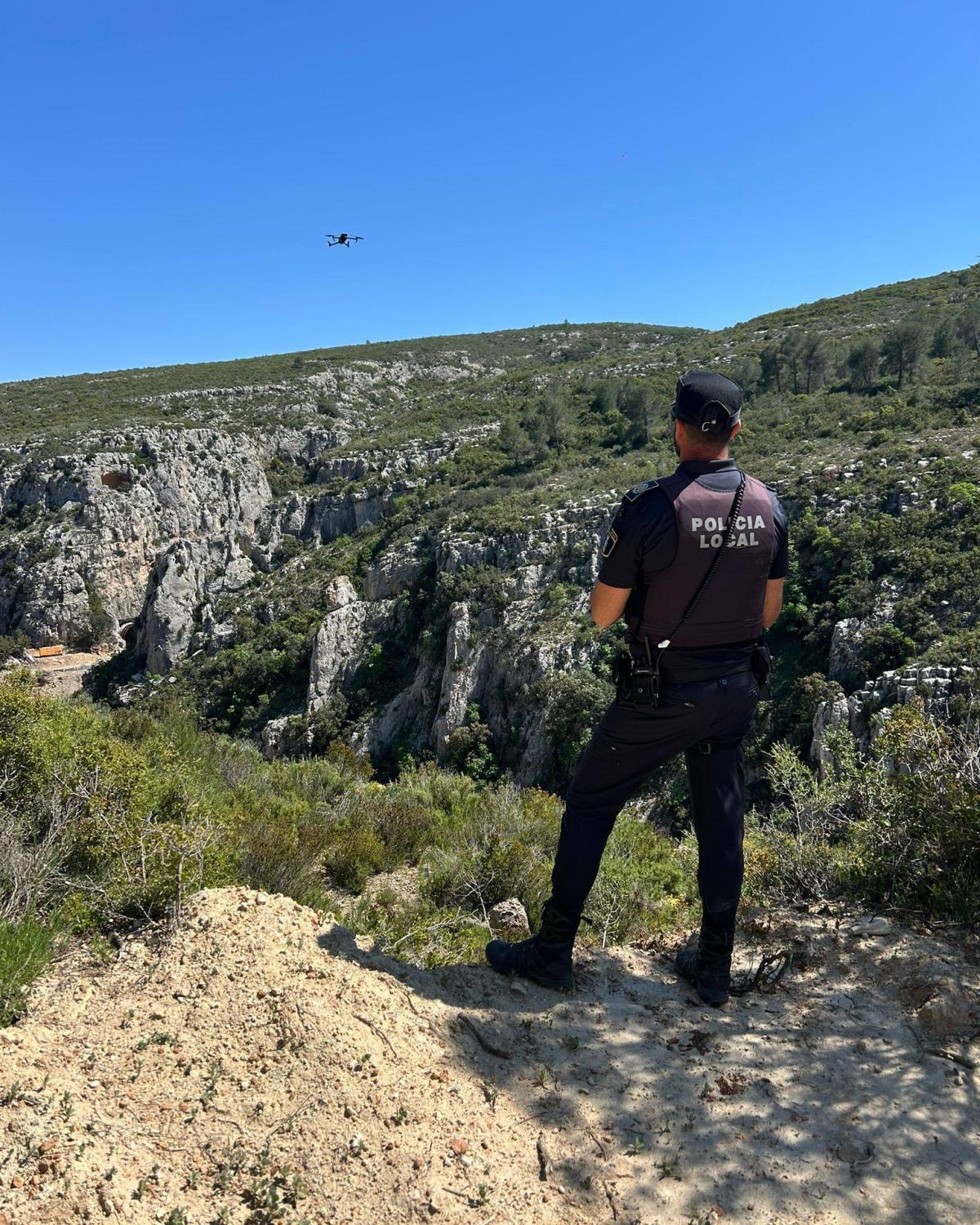 Refuerzo con drones de la vigilancia en parajes naturales por la Policía Local de Buñol