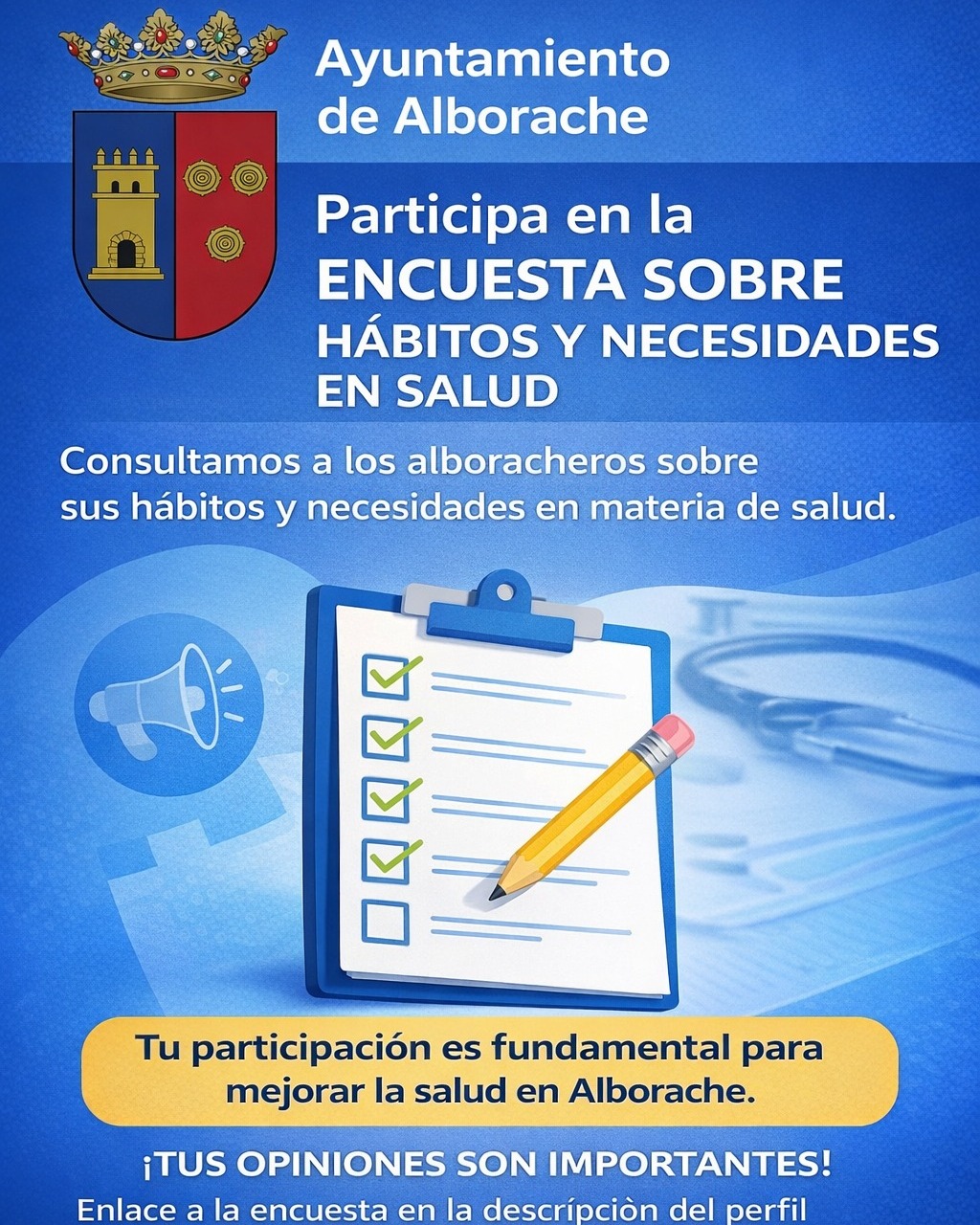 El Ayuntamiento de Alborache realiza una encuesta ciudadana para conocer los hábitos saludables de la población