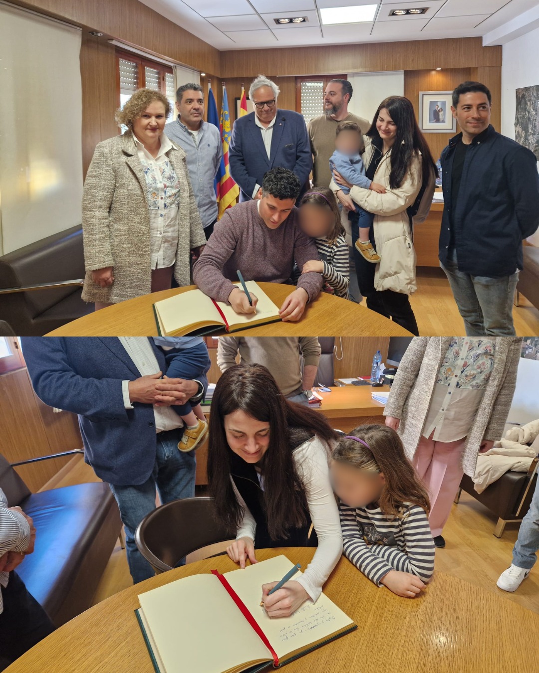 El compositor y director valenciano Josep Planells Schiaffino visita el Ayuntamiento de Chiva