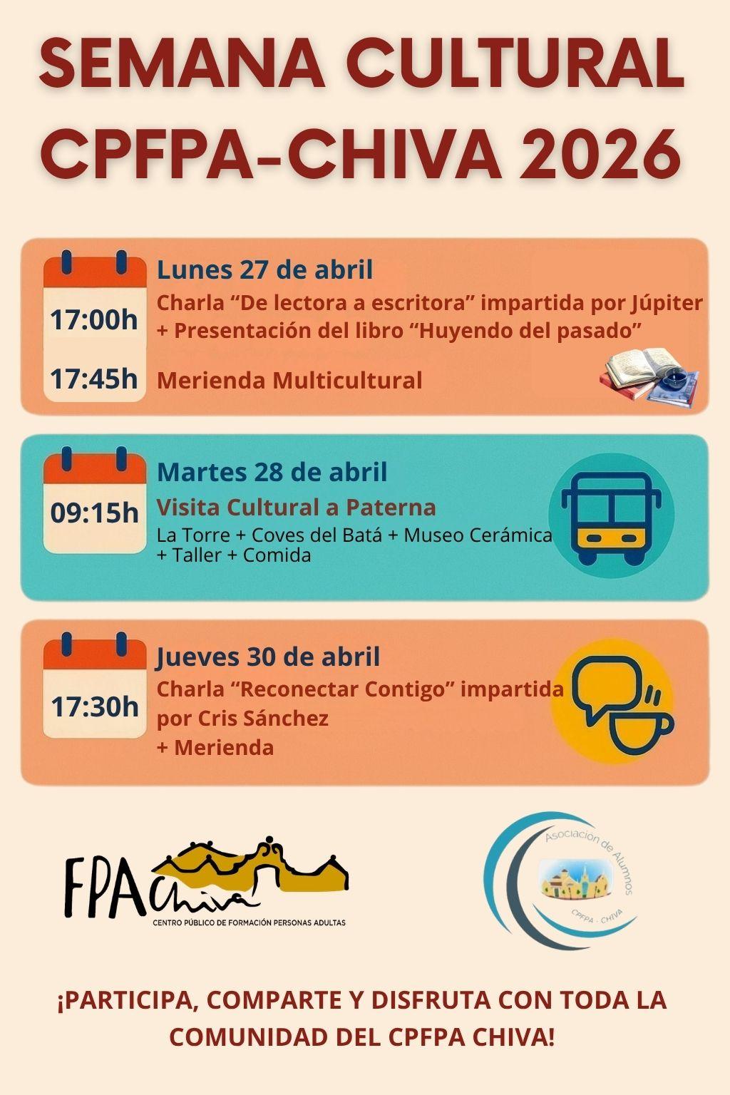 El Centro de Formación de Personas Adultas de Chiva celebra su semana cultural