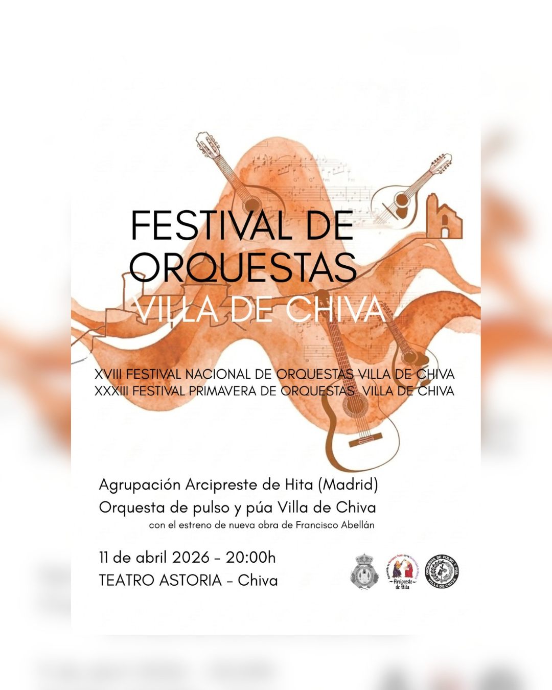 Festival de Orquestas “Villa de Chiva" este sábado en el Teatro Astoria de Chiva