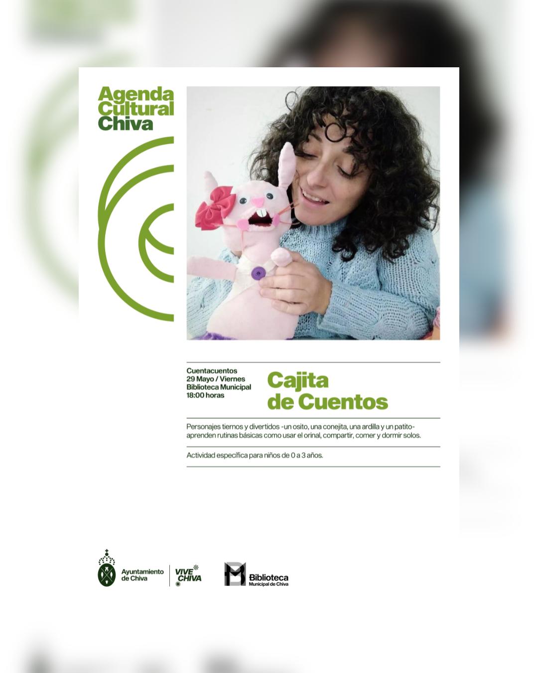 “Cajita de cuentos” para los más pequeños en la Biblioteca Municipal de Chiva este próximo viernes 29 de mayo