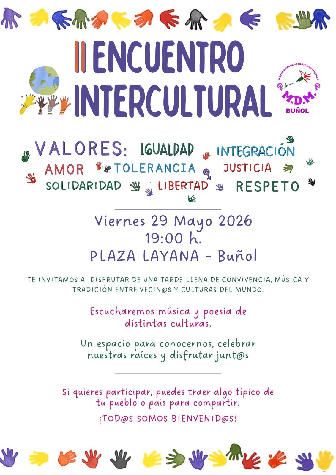 COMUNICADO II ENCUENTRO INTERCULTURAL BUÑOL ORGANIZADO POR EL MDM