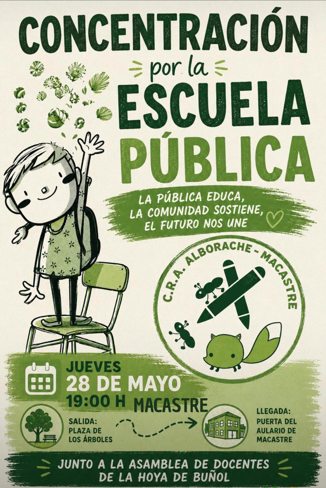 Después de más de dos semanas de huelga indefinida continúan las manifestaciones de los docentes por la mejora de la educación pública ante Conselleria 