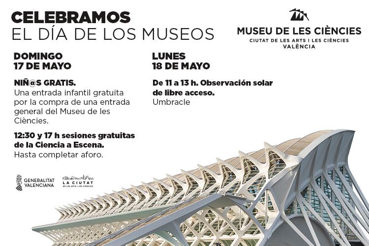 El Museu de les Ciències ofrece dos sesiones gratuitas de ‘La Ciencia a Escena’ con motivo del Día Mundial de los Museos