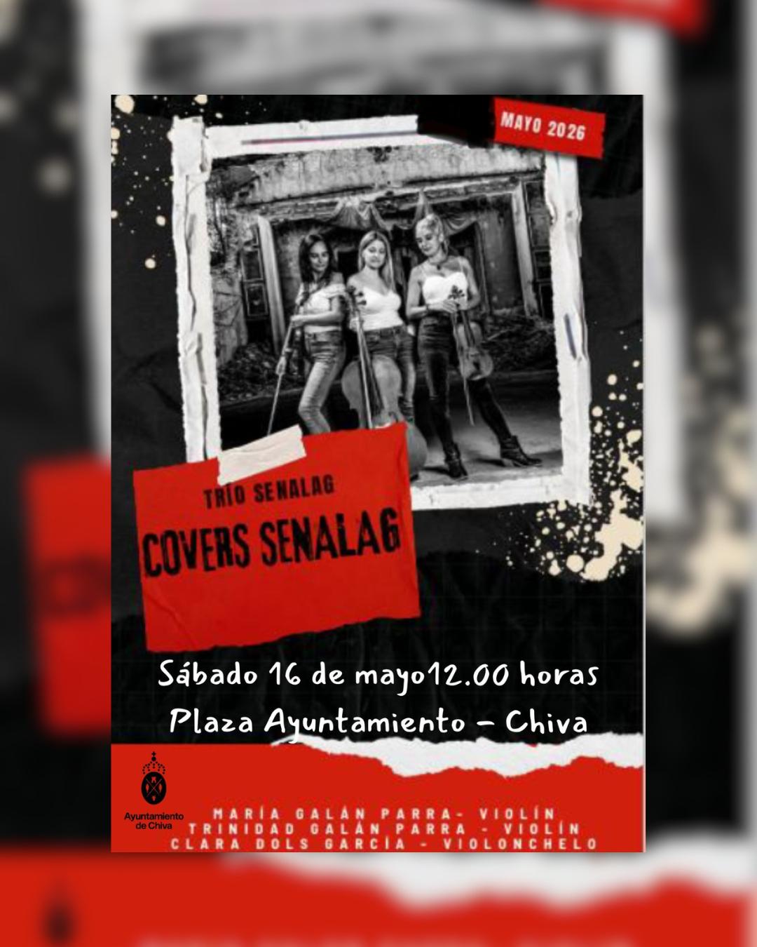 El Trío Senalag presenta “Covers Senalag” en la Plaza del Ayuntamiento de Chiva este sábado