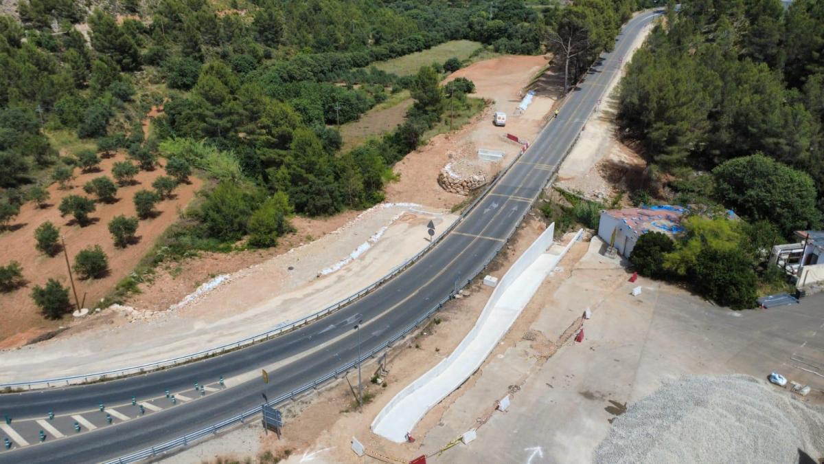 La Diputació encara la fase más compleja de transformación de la CV-425: tres semanas de corte para para eliminar puntos peligrosos y mejorar la seguridad vial