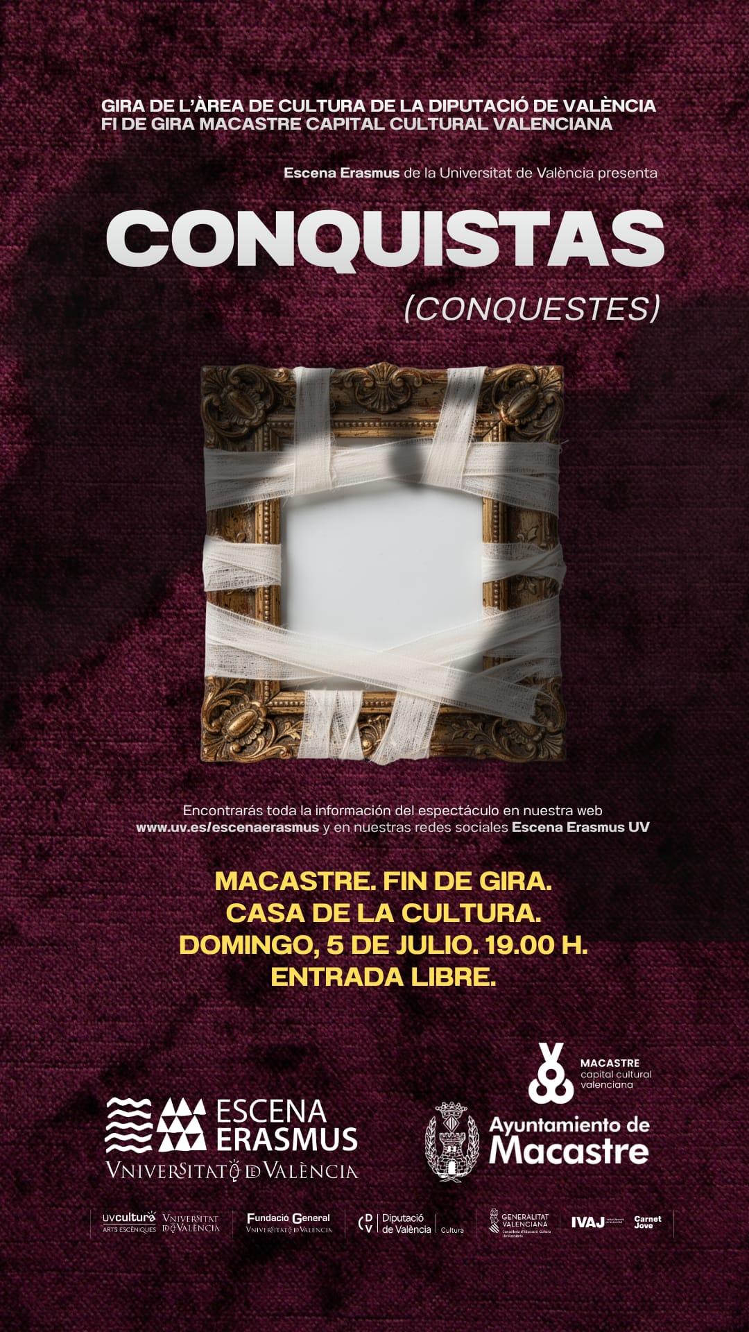 Escena Erasmus UV clausura en Macastre la gira 2026 de ‘Conquestes’ dentro de la Capitalitat Cultural Valenciana
