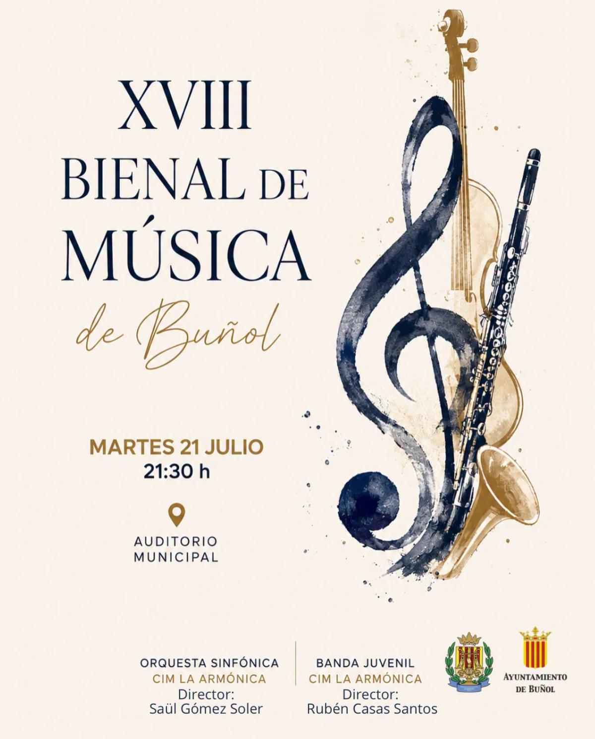 COMUNICADO ACTO BIENAL DE MÚSICA PARA MAÑANA MARTES