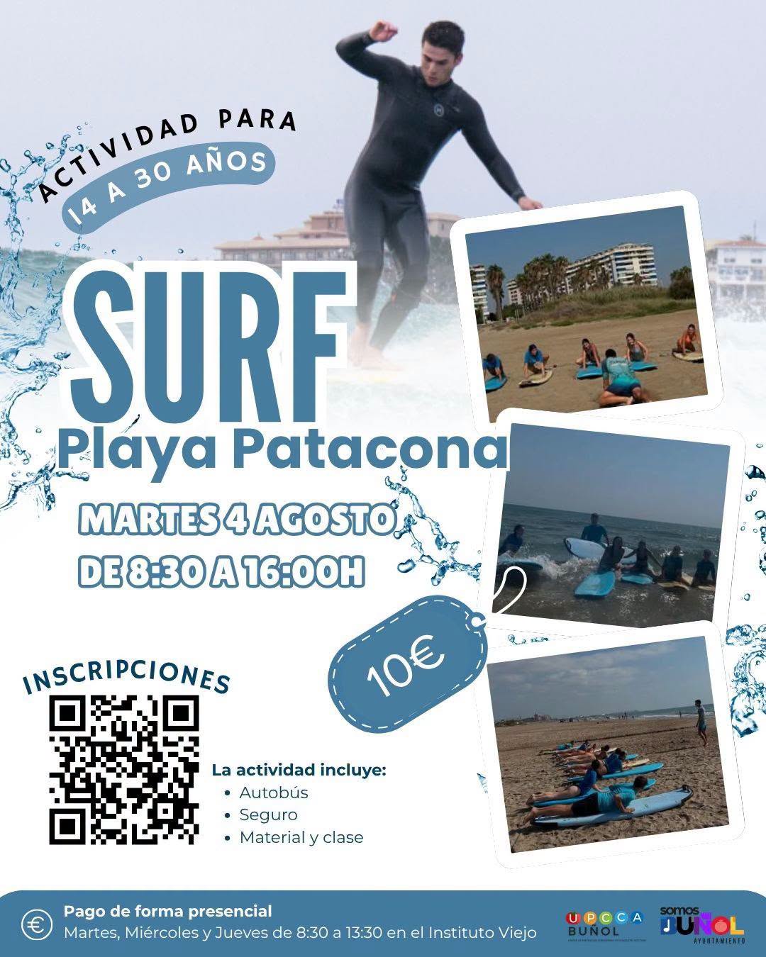 El Ayuntamiento de Buñol anuncia una actividad juvenil en la Playa de la Patacona el 4 de agosto
