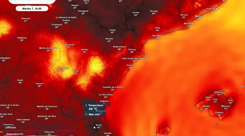 La Safor, la Ribera y parte de la Hoya de Buñol siguen en aviso rojo por temperaturas de hasta 42 grados