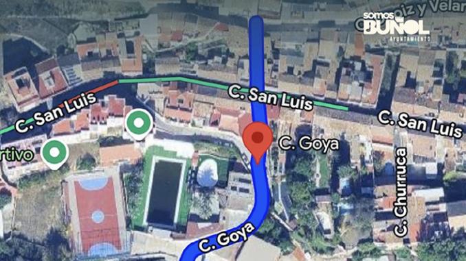 Buñol corta al tráfico la calle Goya por obras por tiempo indefinido