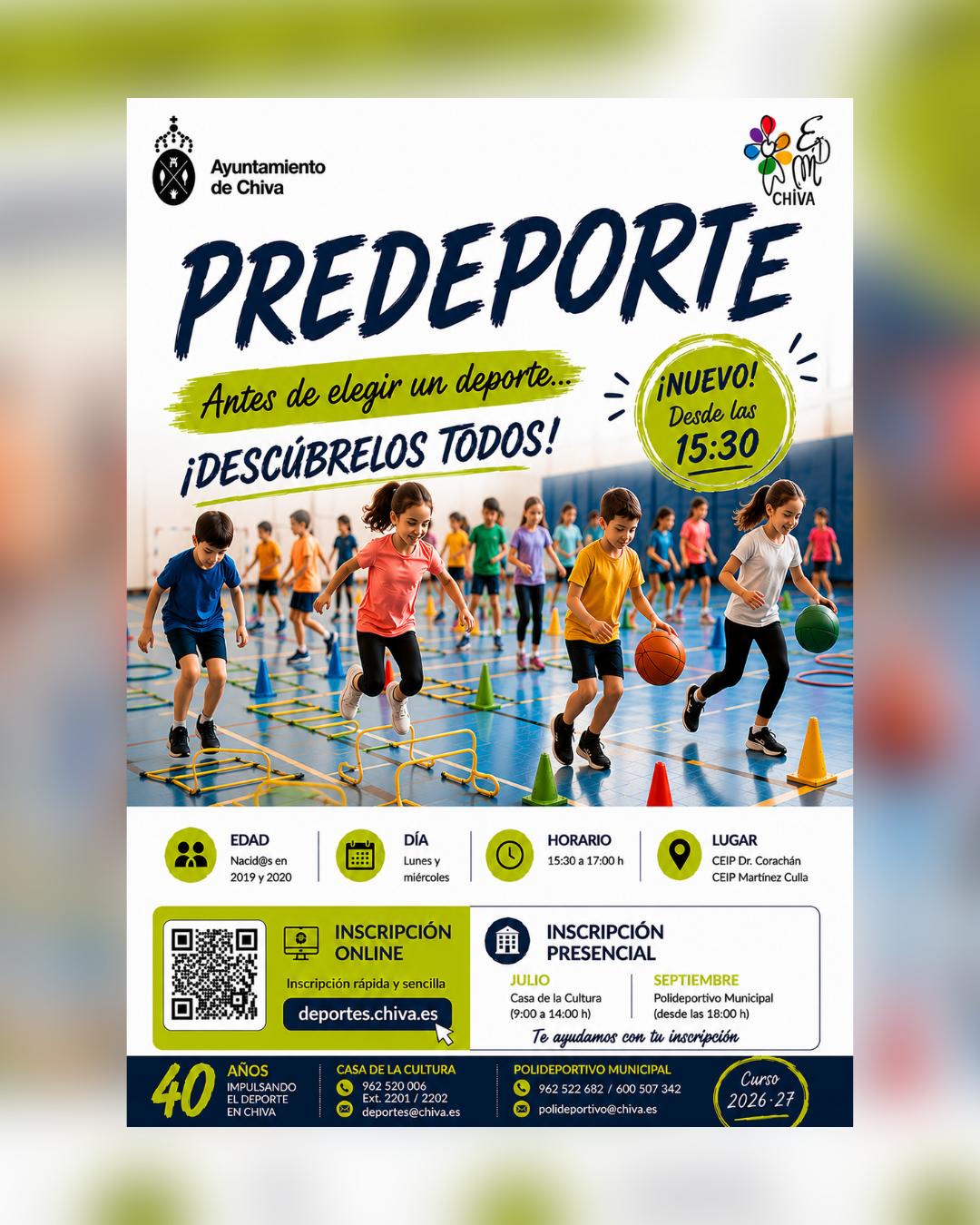 Las Escuelas Deportivas Municipales de Chiva incorporan Predeporte