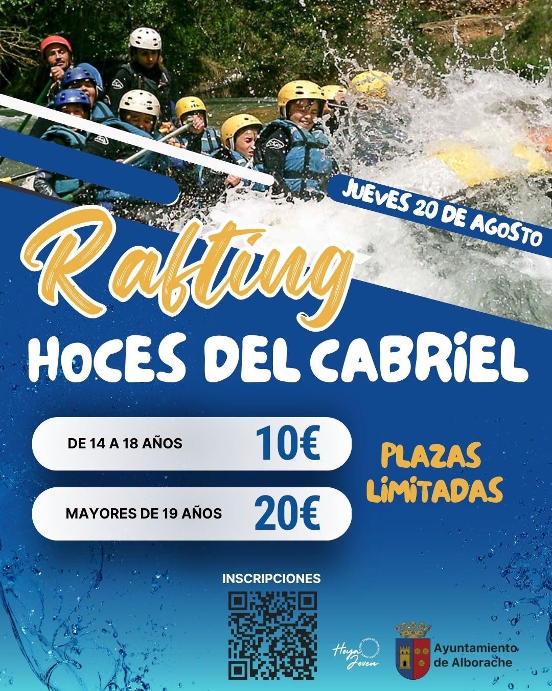 El Ayuntamiento de Alborache organiza el 20 de agosto una salida de aventura a las Hoces del Cabriel