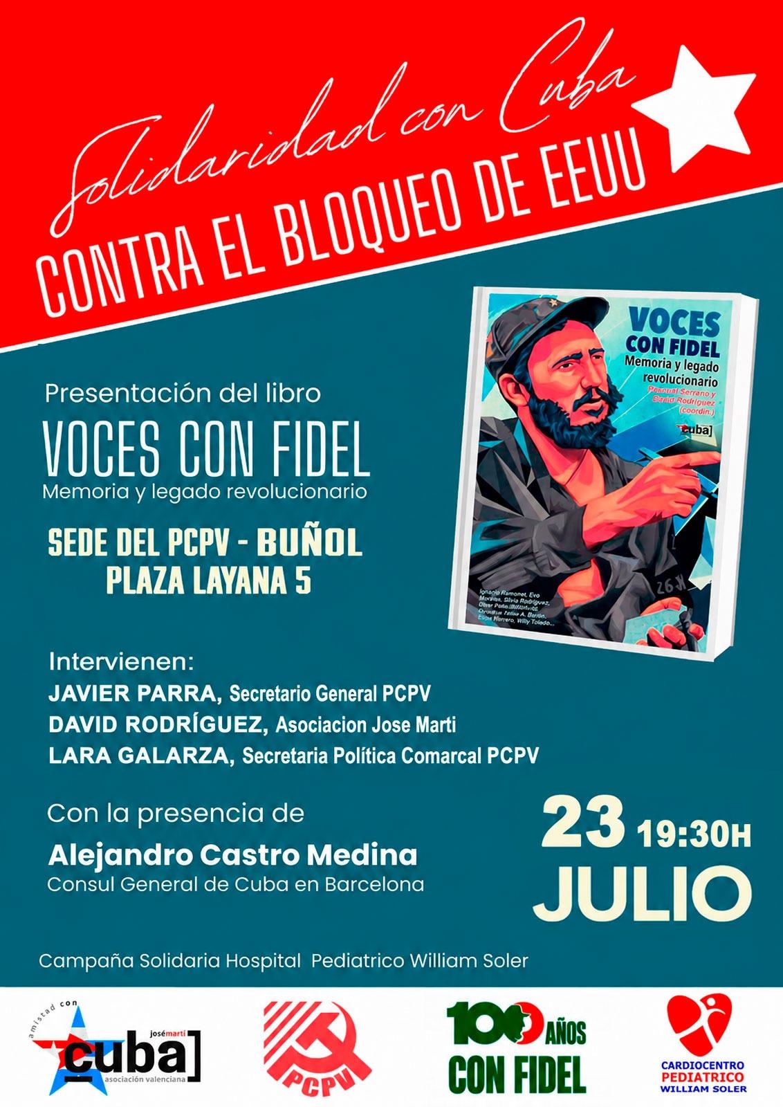 ACTO PÚBLICO DE SOLIDARIDAD CON CUBA ORGANIZADO POR EL PARTIDO COMUNISTA