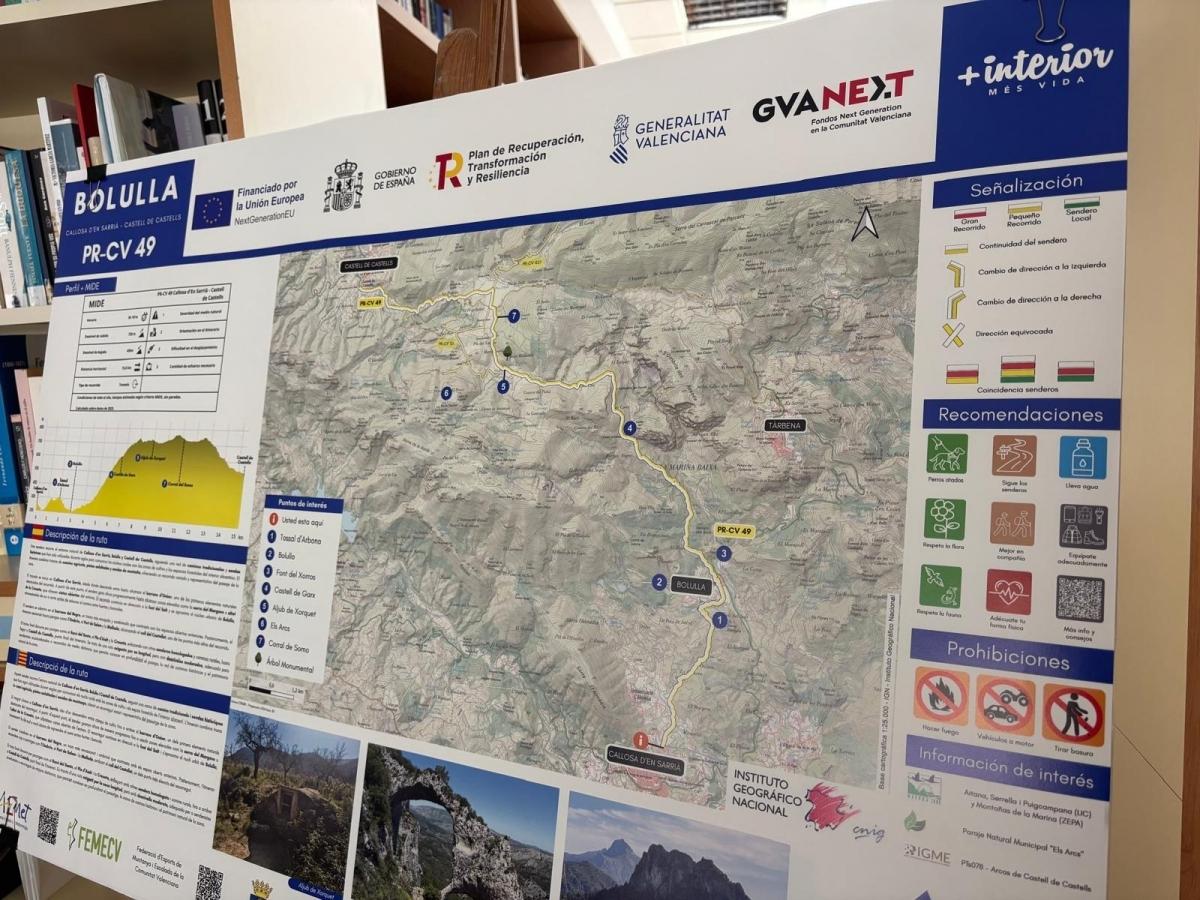 La Generalitat destina cerca de 400.000 euros a mejorar 24 senderos homologados en municipios en riesgo de despoblamiento