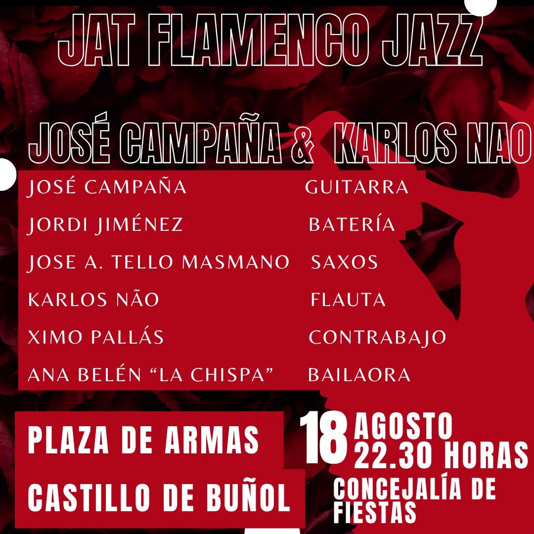 La Plaza de Armas del Castillo alberga el próximo martes 18 de agosto un excepcional concierto a cargo de Jat Flamenco Jazz