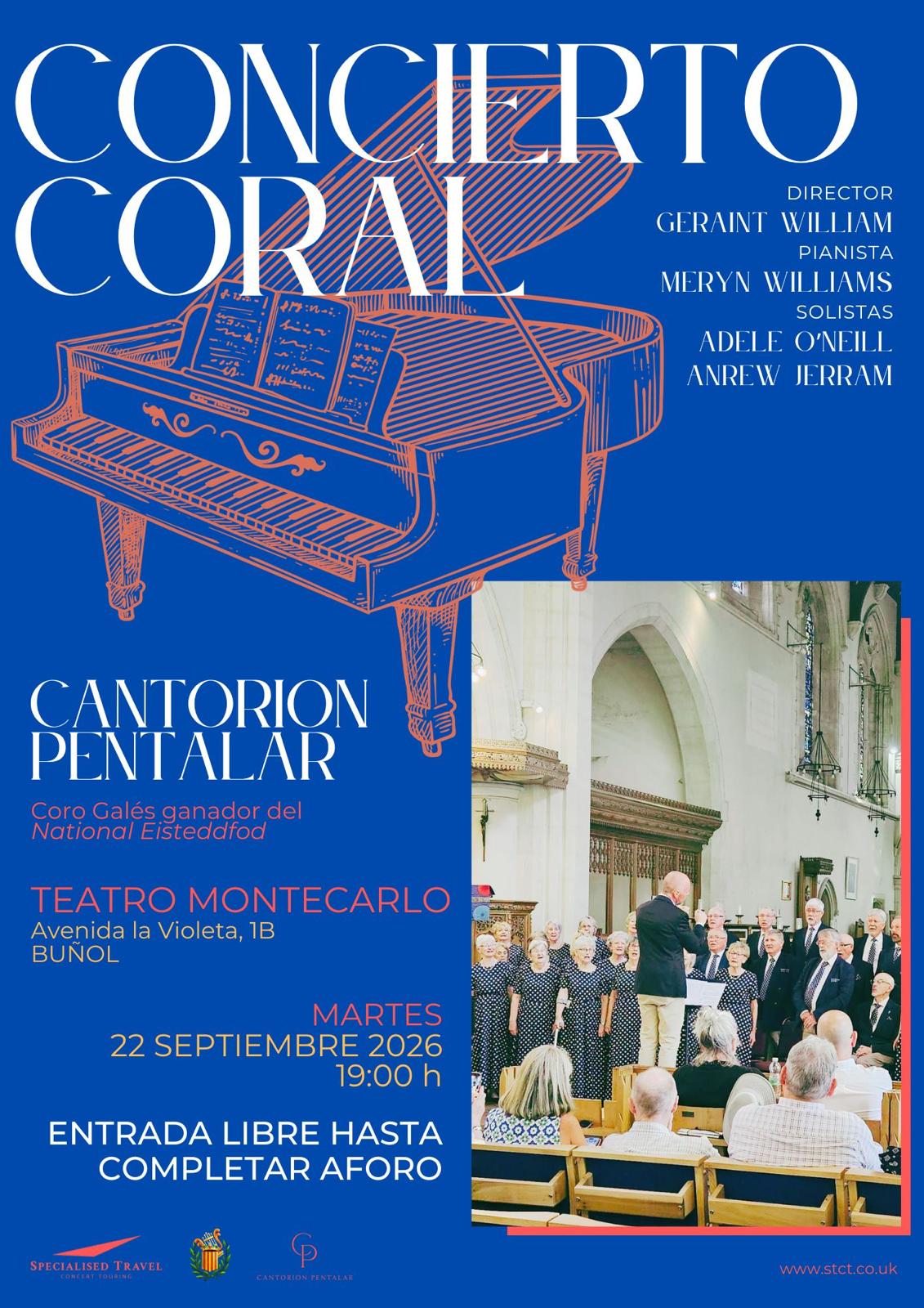 COMUNICADO CONCIERTO CORO EN EL TEATRO MONTECARLO HOY