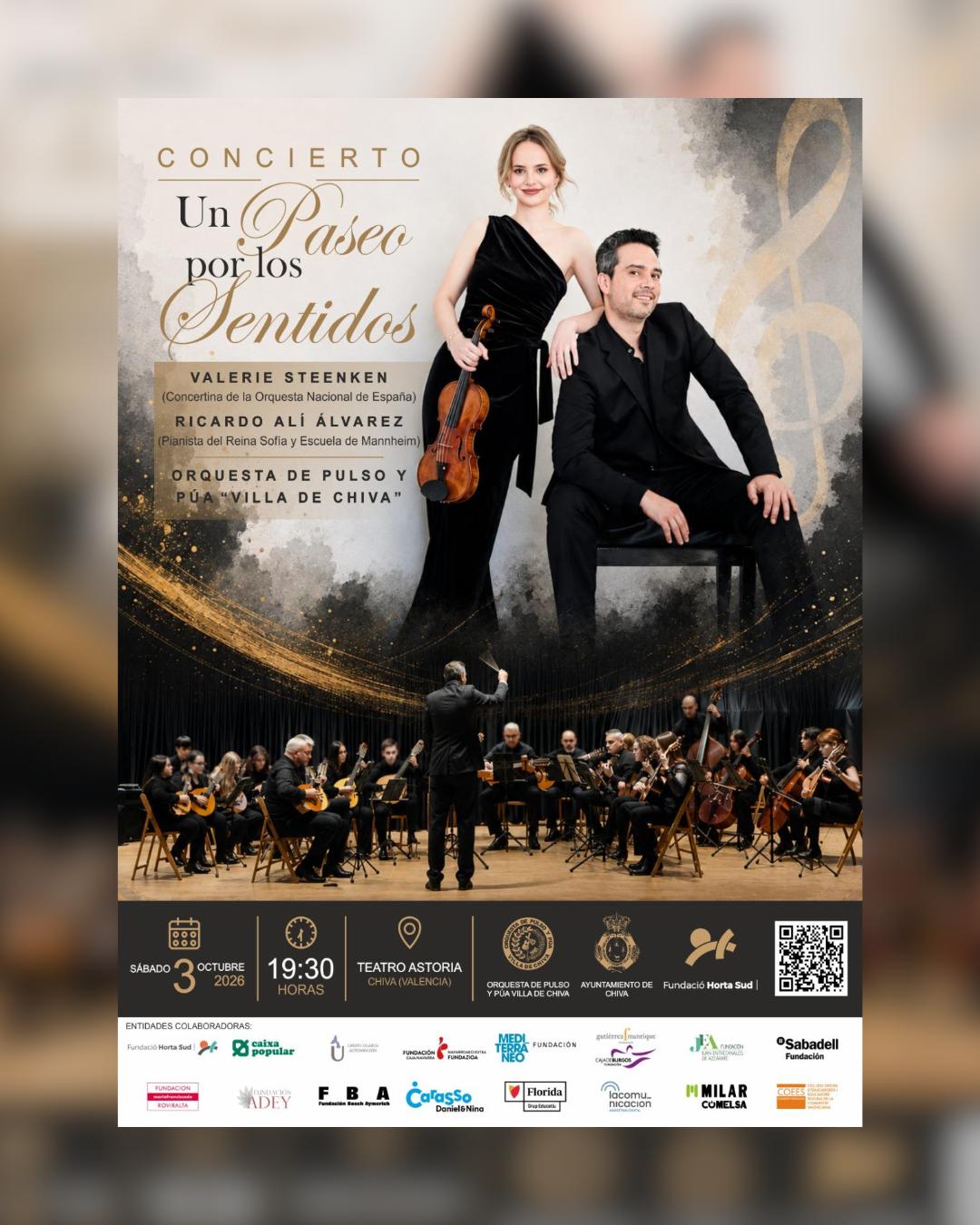 La Orquesta de Pulso y Púa “Villa de Chiva” presenta el concierto “Un paseo por los sentidos”
