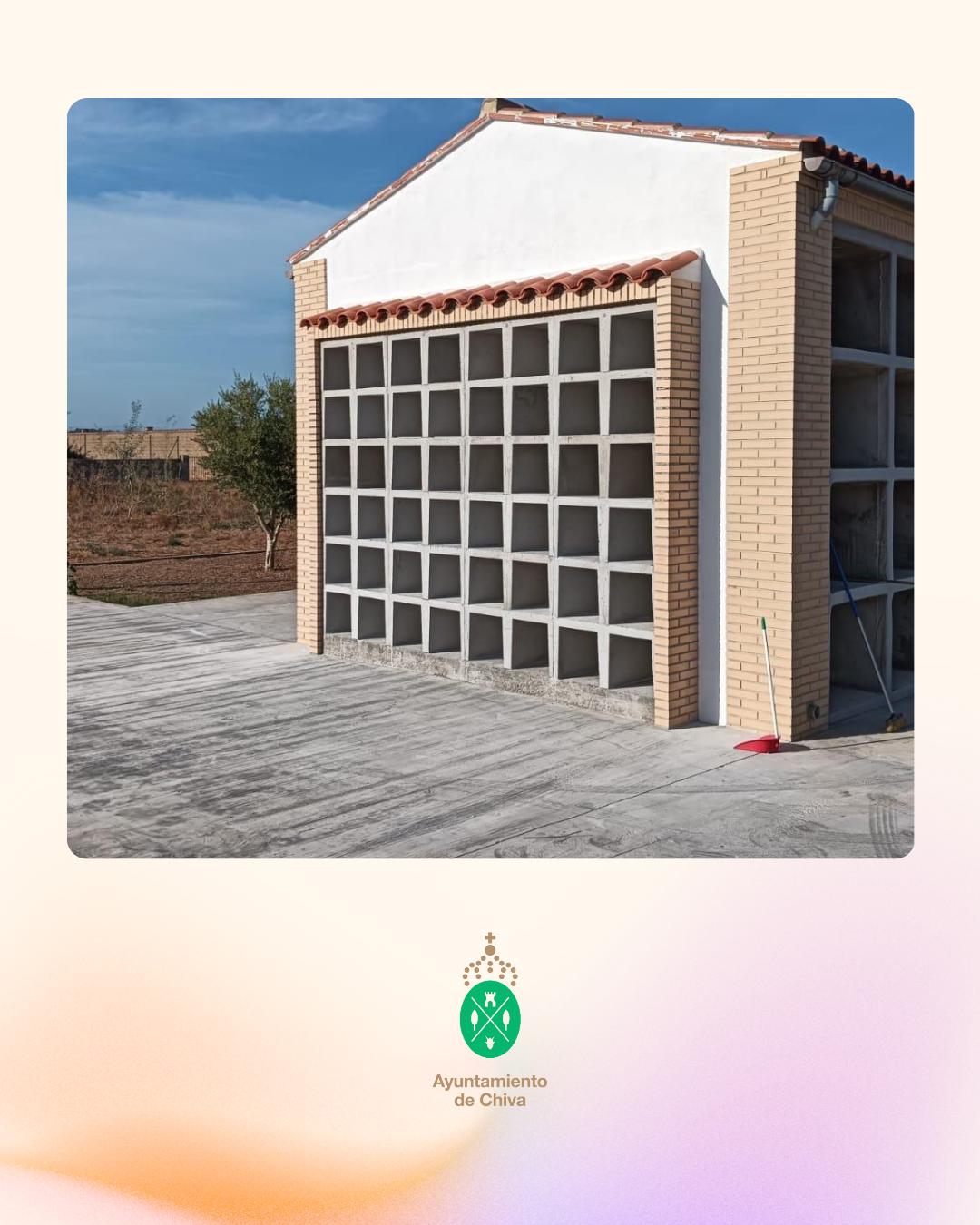 Chiva amplía la capacidad del Cementerio Municipal con 144 nuevos columbarios