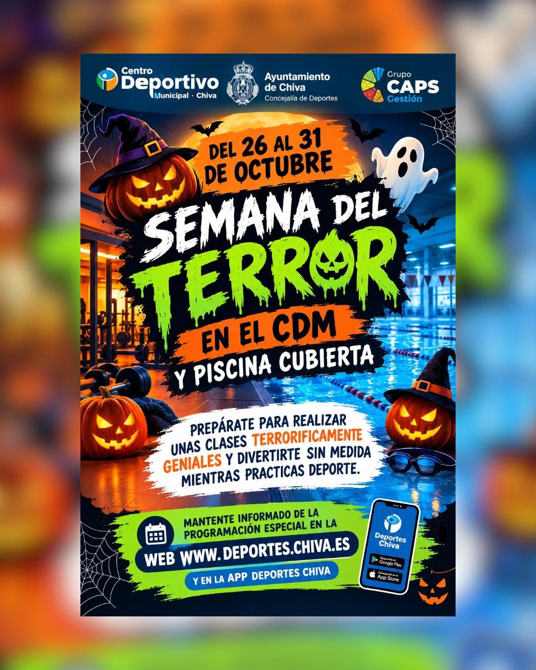 El Centro Deportivo Municipal de Chiva celebra hasta el sábado la Semana del Terror 