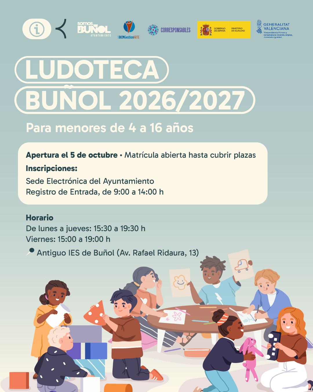 La Ludoteca Municipal de Buñol retomó ayer su actividad