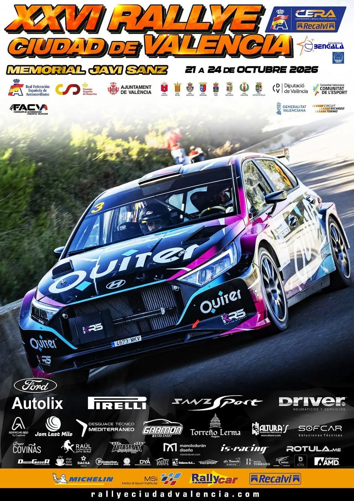 La Concejalía de Deportes de Buñol recuerda que los Cuatro Caminos vuelven al Rallye Ciudad de Valencia este sábado 