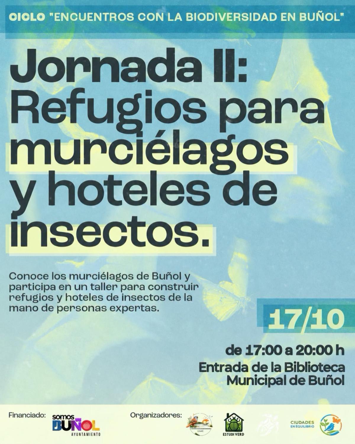 Buñol continúa con el ciclo “Encuentros con la Biodiversidad” este sábado por la tarde