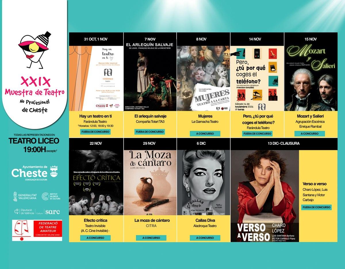 Cheste presenta la XXIX Muestra de Teatro No Profesional