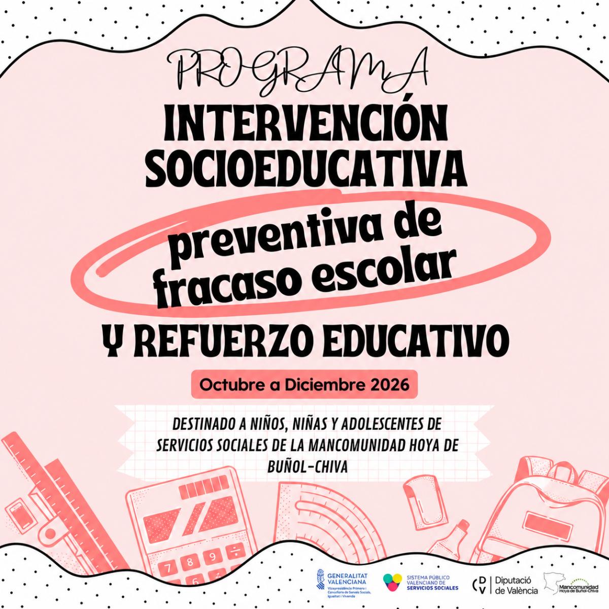 Apoyo educativo para prevenir el fracaso escolar por parte de la Mancomunidad Hoya de Buñol-Chiva