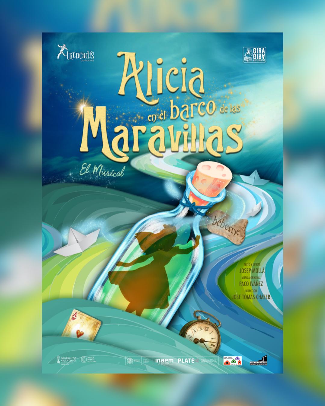El musical “Alicia en el barco de las maravillas” llega al Teatro Astoria de Chiva este viernes