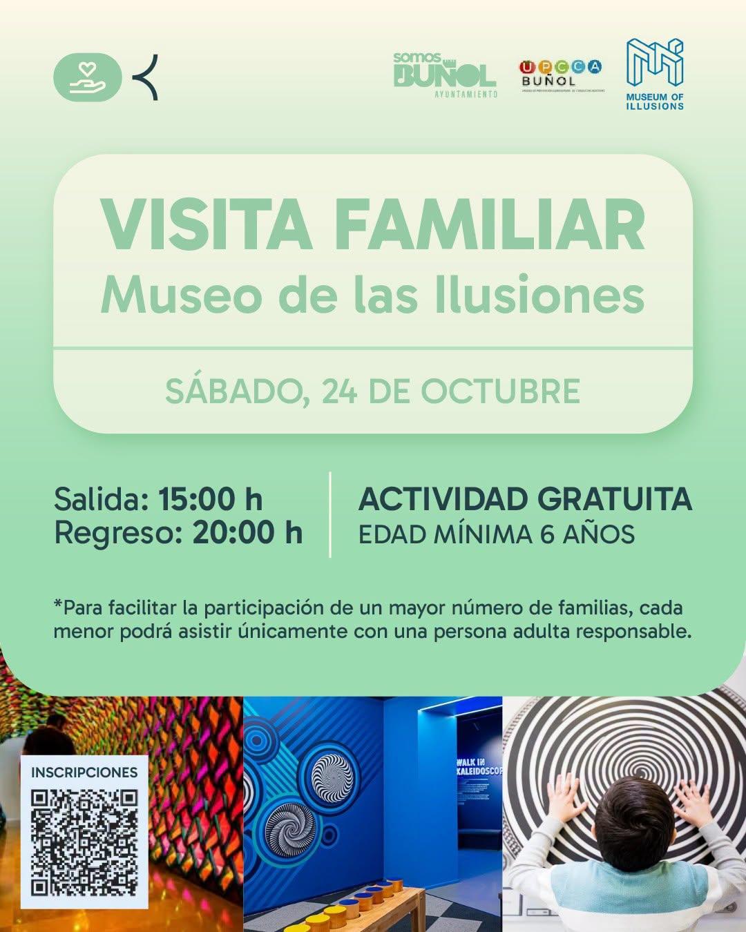 La Unidad de Prevención Comunitaria de Conductas Adictivas de Buñol organiza una salida familiar gratuita al Museo de las Ilusiones