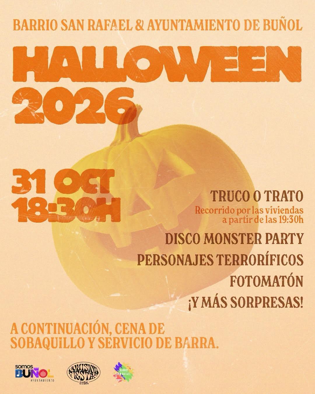 Disfruta del Halloween más especial el próximo sábado 31 de octubre en el Barrio San Rafael de Buñol