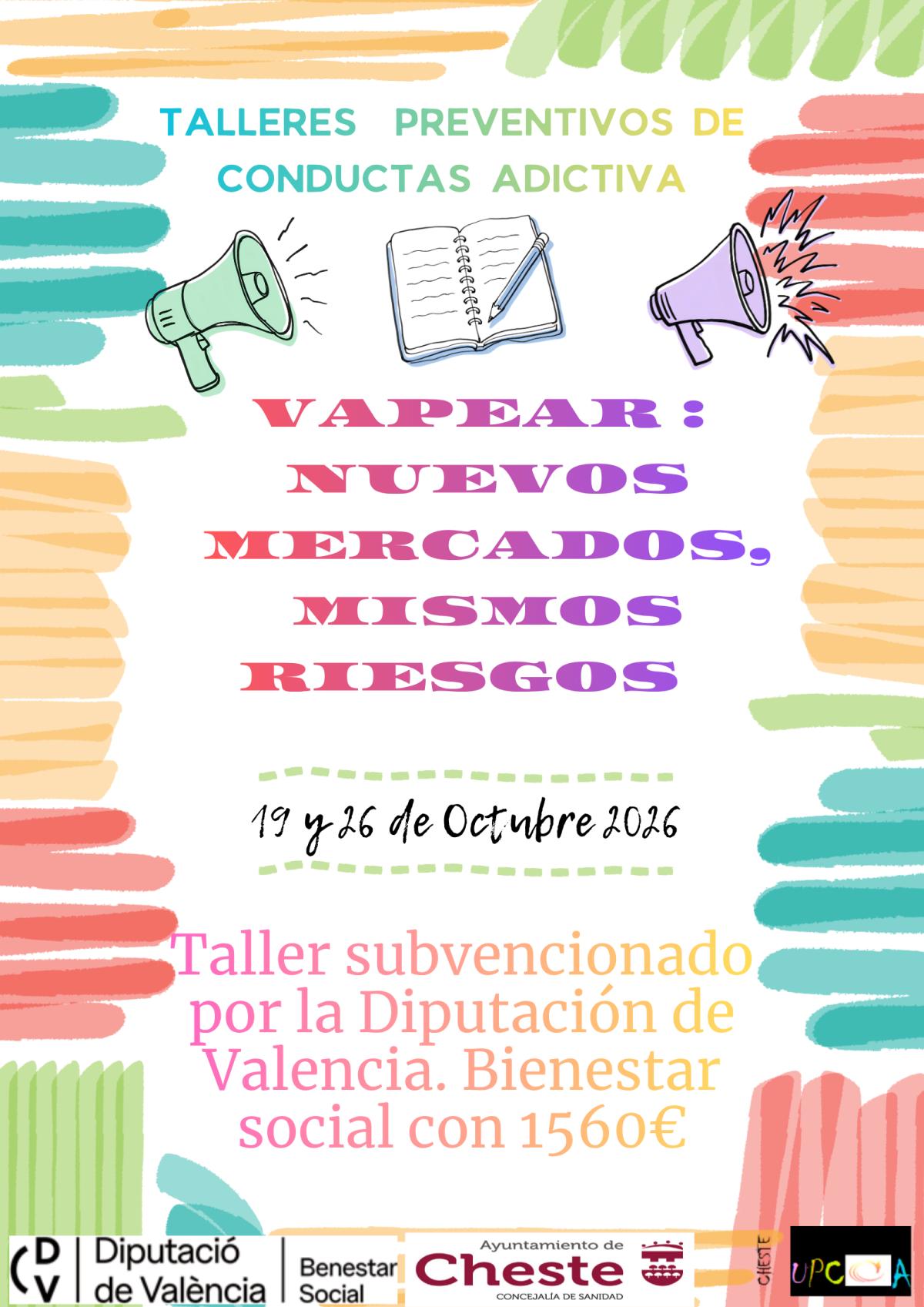 Cheste refuerza la prevención de adicciones con el apoyo de la Diputación de Valencia