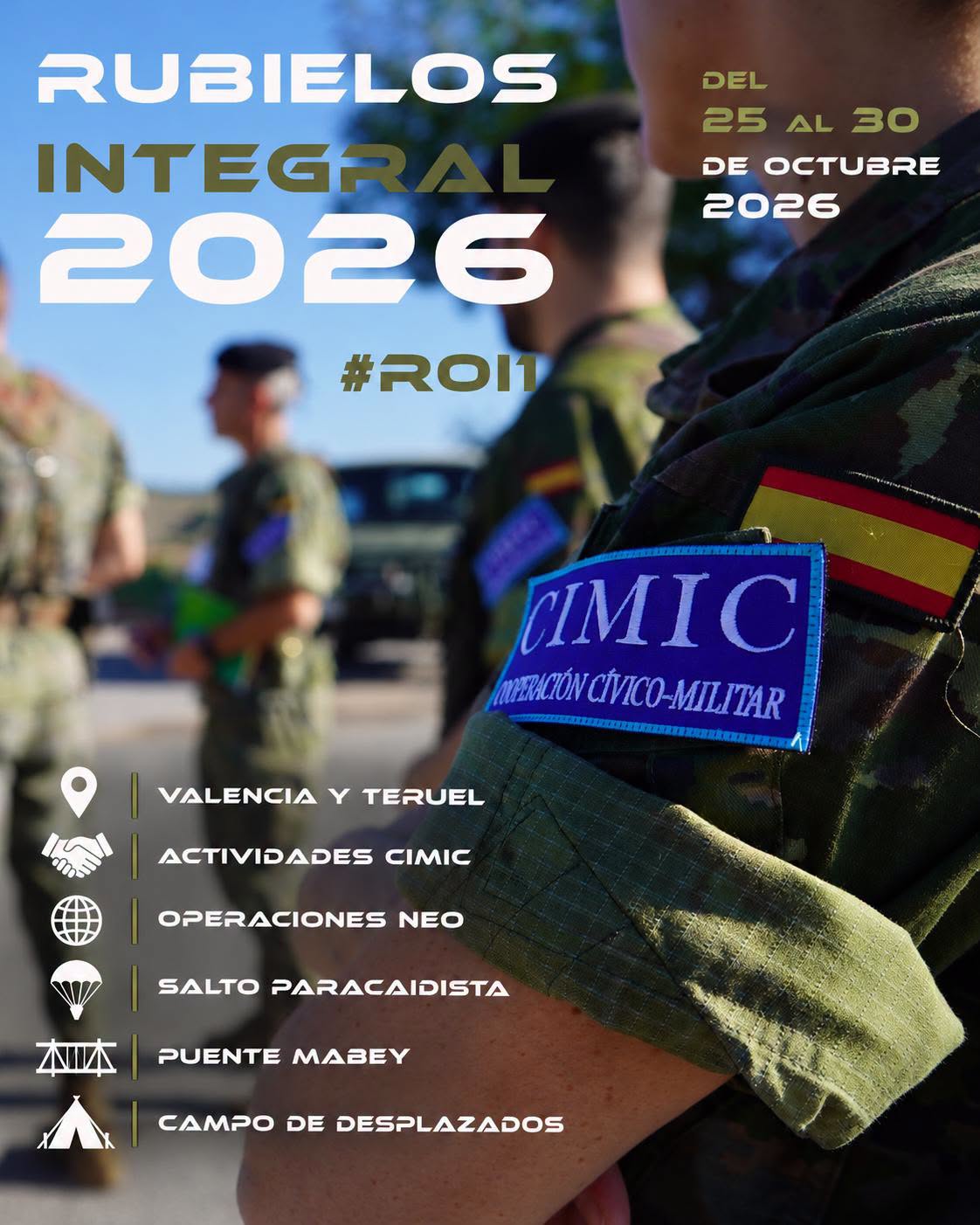 El Ayuntamiento informa a la ciudadanía de que en esta semana habrá militares y vehículos del Ejército por Buñol realizando un ejercicio de adiestramiento programado 