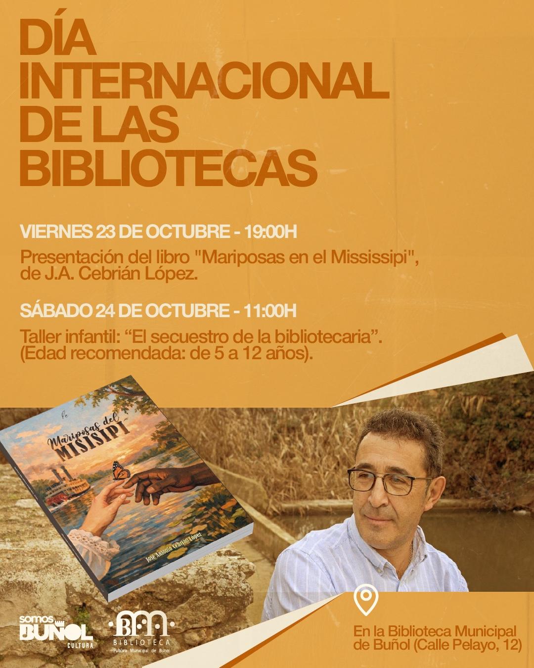 Buñol celebra el Día Internacional de las Bibliotecas con dos actividades en la Biblioteca Municipal Cronista Fernando Galarza