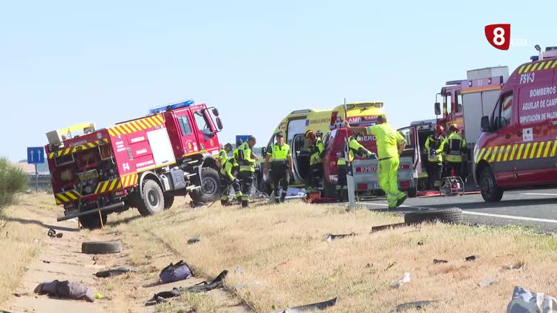 Cuatro fallecidos, miembros de una misma familia, en un accidente en la provincia de Palencia